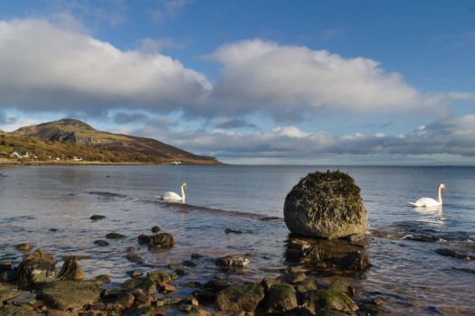 the holy isle as seen from whiting bay